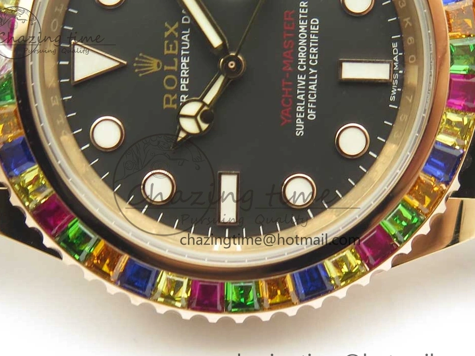 Noob Extra Edition (Free Black Strap) Yacht-Master Rubber 904L On Strap 116695SATS 40 Best 1:1 Case 1231